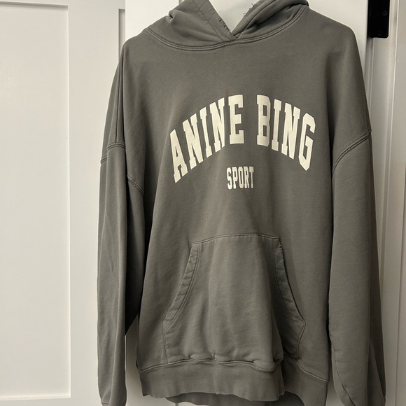 Anine Bing Sport Harvey Olive Hoodie - Picture 1 of 4
